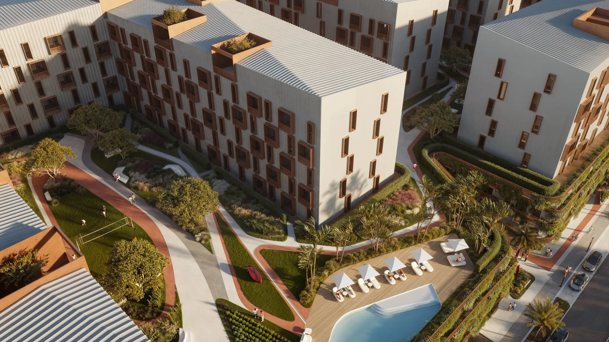 EnSima Miami conceptual rendering, courtyards